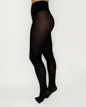 Natalie Stripe - Noir - Collants
